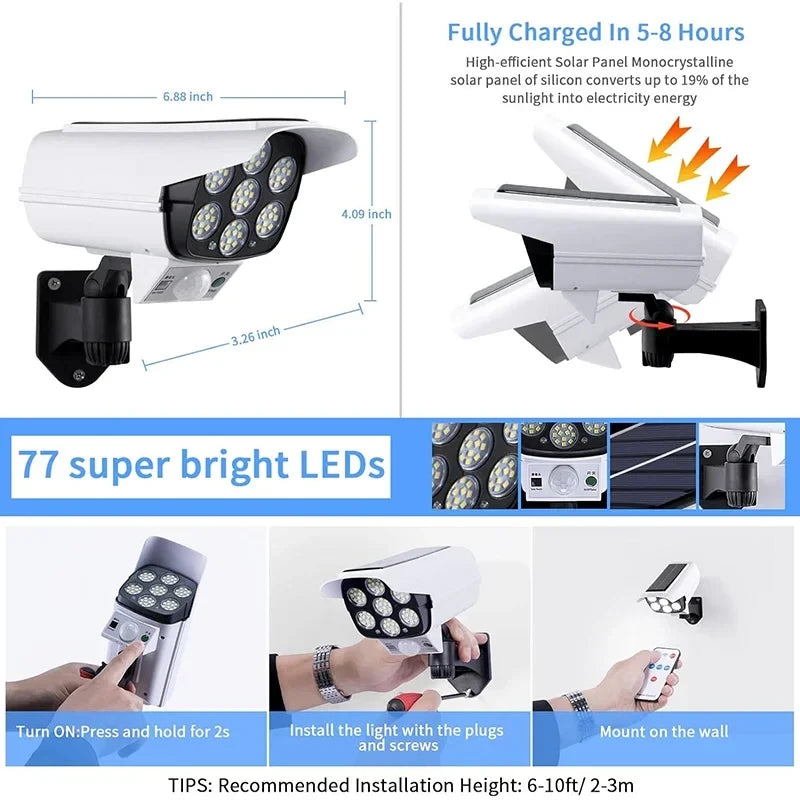 Luminație de Securitate Solară cu Senzor de Mișcare