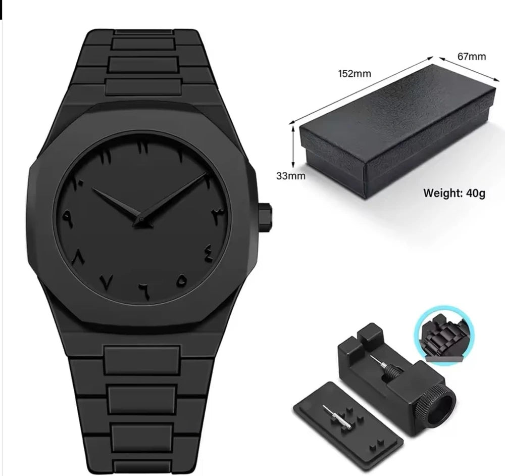 Ceas Arabic Negru Mat