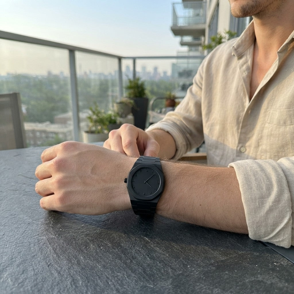 Ceas Arabic Negru Mat